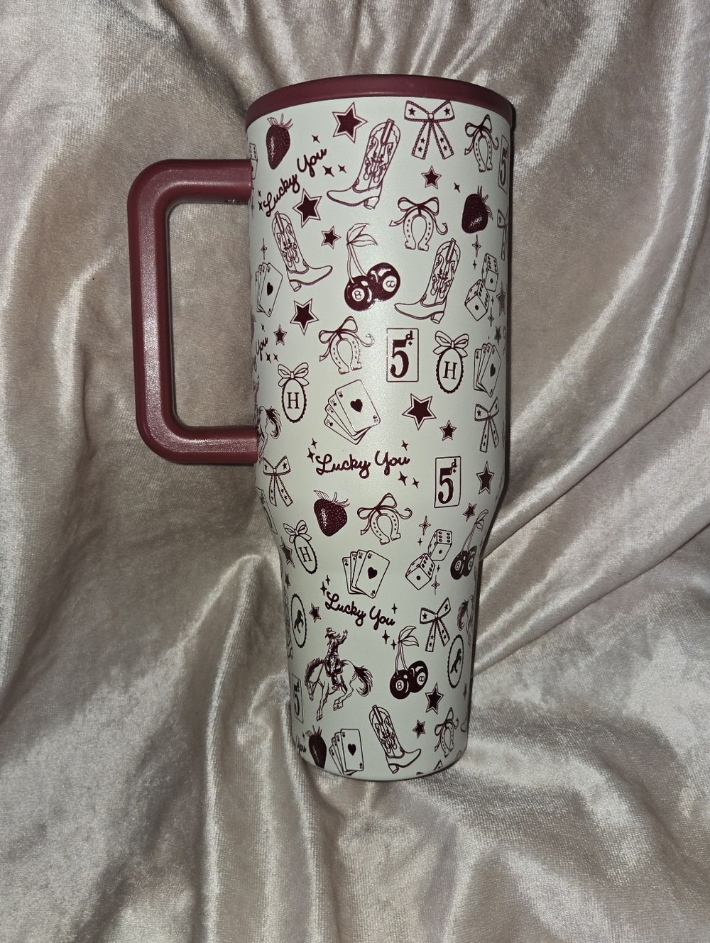 NWT Limited Edition HydroJug Red Western Charm Lucky You Tumbler 40oz - Picture 3 of 7